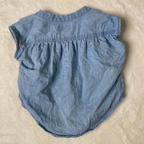 Old Navy Denim Short Sleeve Top Size 12-18 Months - Picture 4 of 4